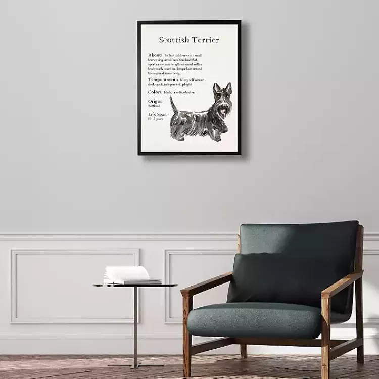 Scottish Terrier Facts Framed Wall Plaque>Kirklands Home Store