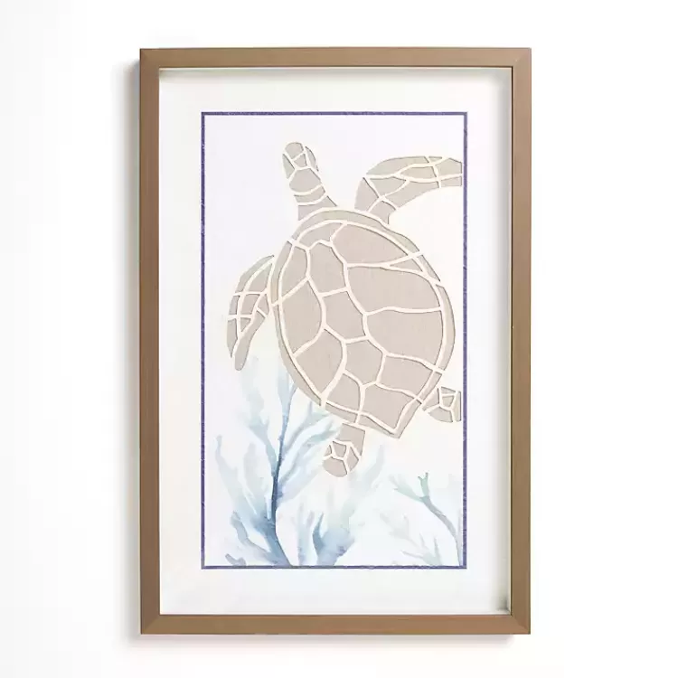 Sea Turtle Shadowbox Wall Plaque>Kirklands Home Best Sale