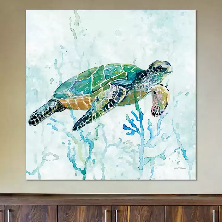 Sea Turtle Swim I Canvas Art Print>Kirklands Home Hot