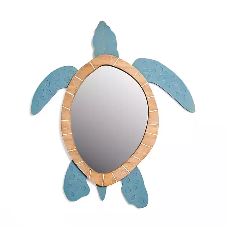 Sea Turtle Wood Wall Mirror>Kirklands Home Best Sale