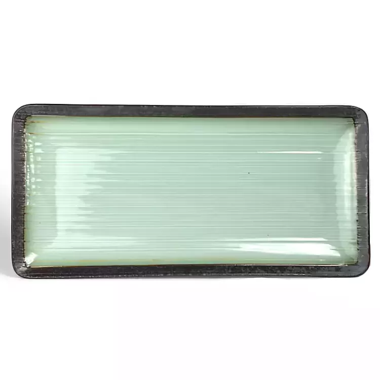 Seafoam and Onyx Rectangular Serving Platter>Kirklands Home Cheap