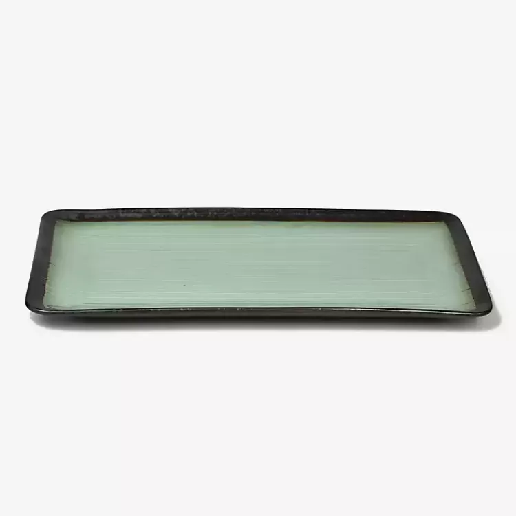 Seafoam and Onyx Rectangular Serving Platter>Kirklands Home Cheap