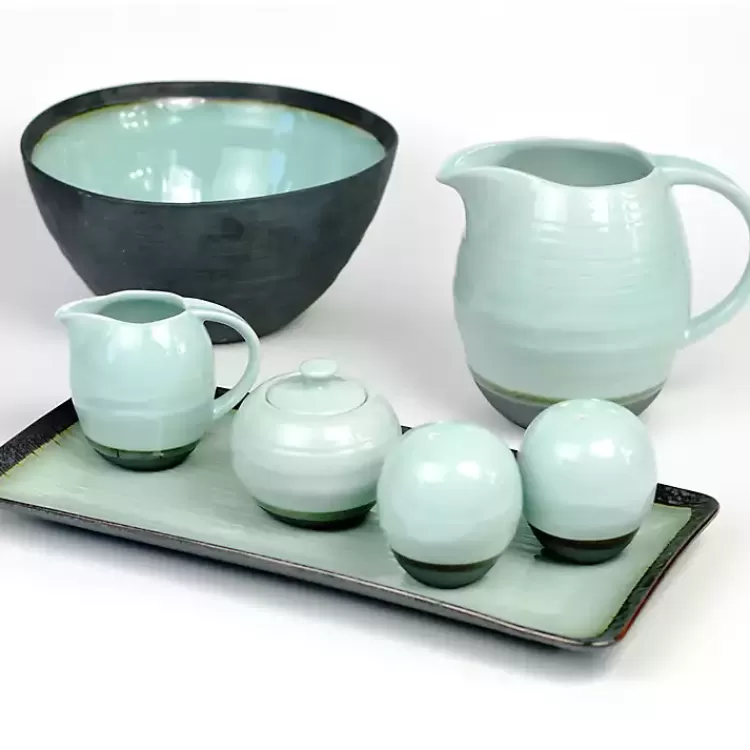 Seafoam and Onyx Serving Bowl>Kirklands Home Best
