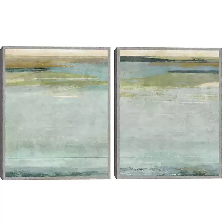 Seafoam Framed Canvas Art Prints, Set of 2>Kirklands Home Outlet