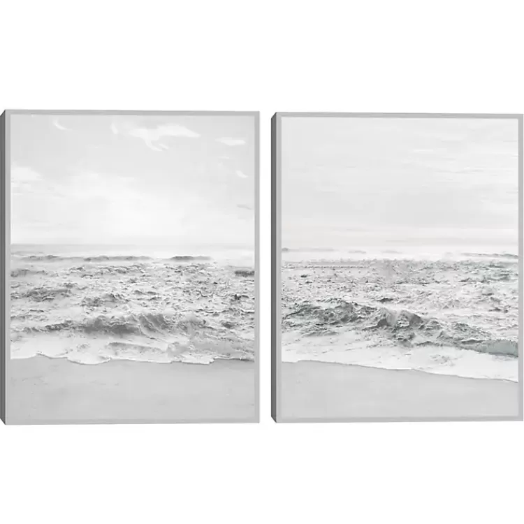 Seafoam Gentle Tides 2-pc. Framed Wall Art Set>Kirklands Home Store