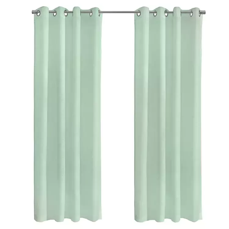 Seafoam Boucle Sheer Curtain Panel, 95 in.>Kirklands Home Best Sale