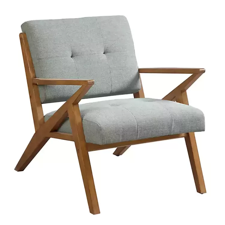 Seafoam Mid-Century Pecan Finish Accent Chair>Kirklands Home Store