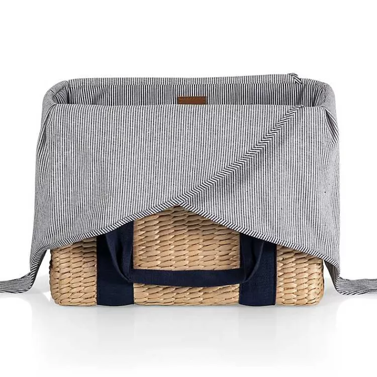 seagrass_navy_tie_top_picnic_basket_2.webp Seagrass Navy Tie Top Picnic Basket>Kirklands Home Fashion