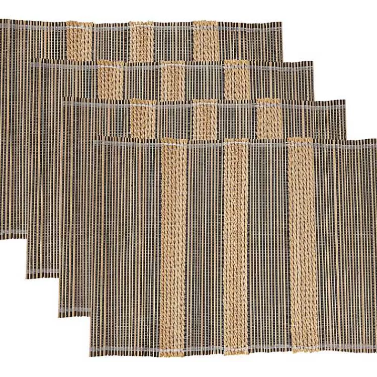 seagrass_striped_pc_placemat_set_3.webp Seagrass Striped 4-pc. Placemat Set>Kirklands Home Clearance