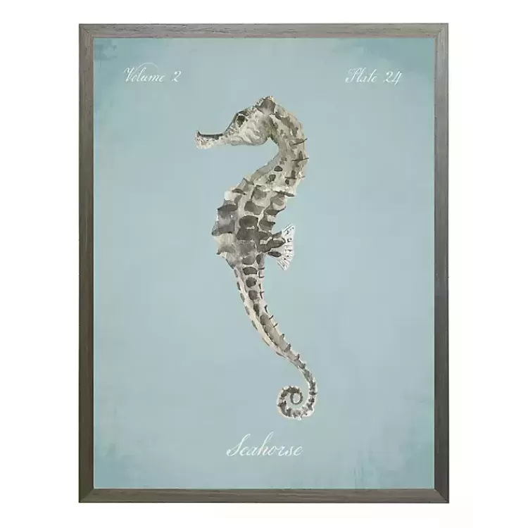 Seahorse in Blue Framed Art Print>Kirklands Home Online