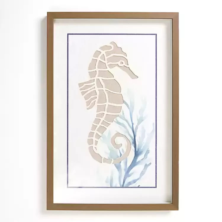 Seahorse Shadowbox Wall Plaque>Kirklands Home Clearance