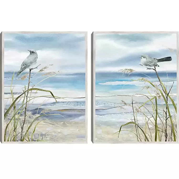 Seaside Rest Framed Canvas Art Prints, Set of 2>Kirklands Home Cheap