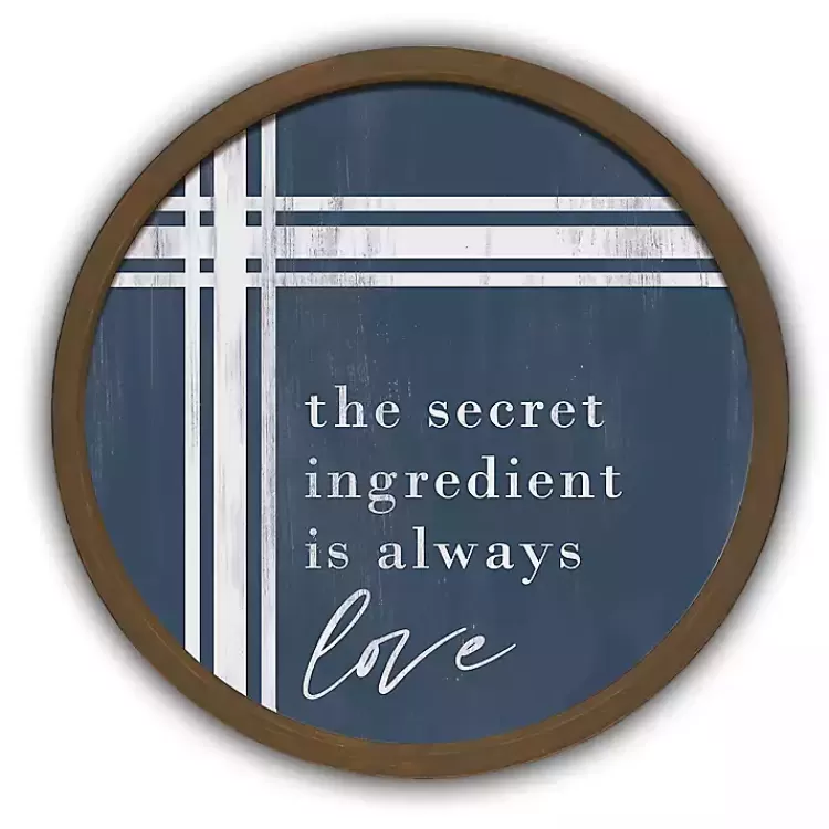 Secret Ingredient Love Round Framed Plaque>Kirklands Home New