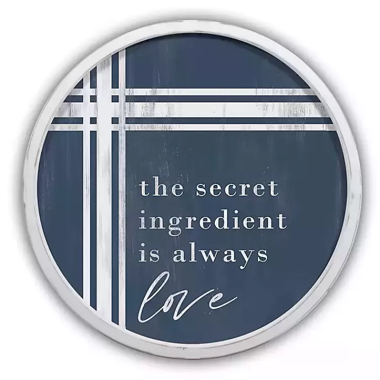 Secret Ingredient Love Round Framed Plaque>Kirklands Home Best