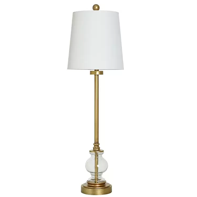 Seeded Glass & Metal Buffet Lamp>Kirklands Home Fashion