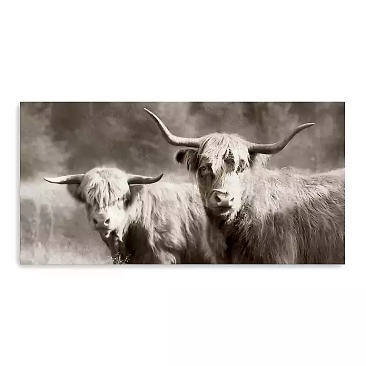 Sepia Hairy Highland Canvas Art Print>Kirklands Home Outlet