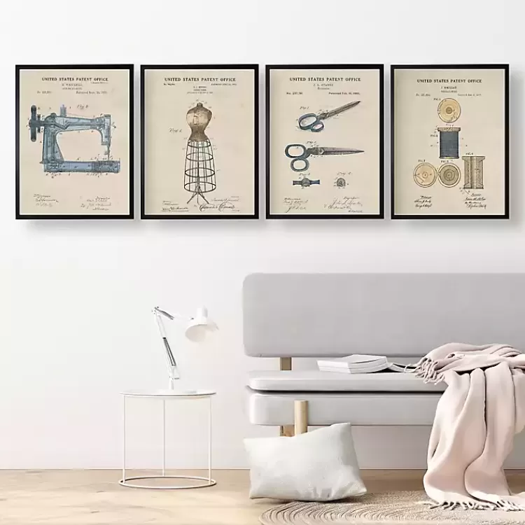 Sewing Patents Framed Art Print>Kirklands Home Sale