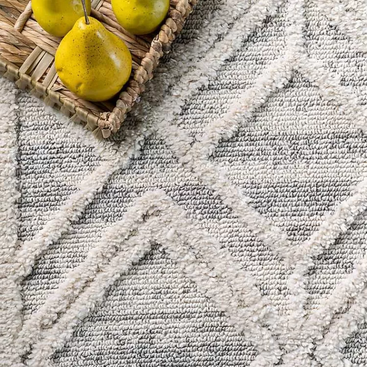 Shaggy Lattice Tassel Ansley Area Rug, 5x7>Kirklands Home Store