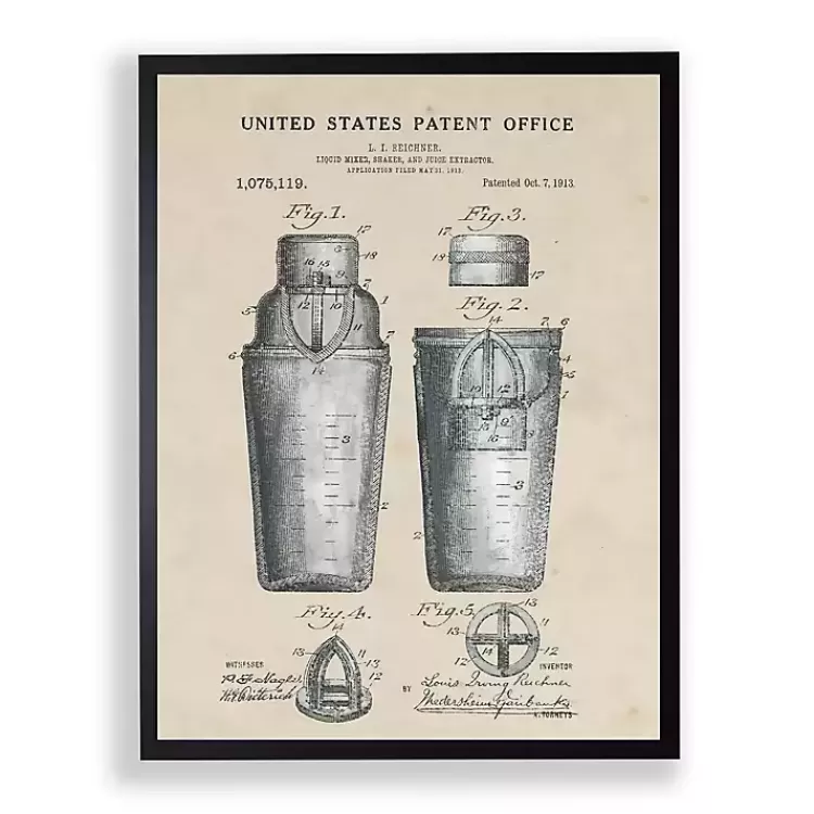 Shaker Patent Framed Art Print>Kirklands Home Flash Sale