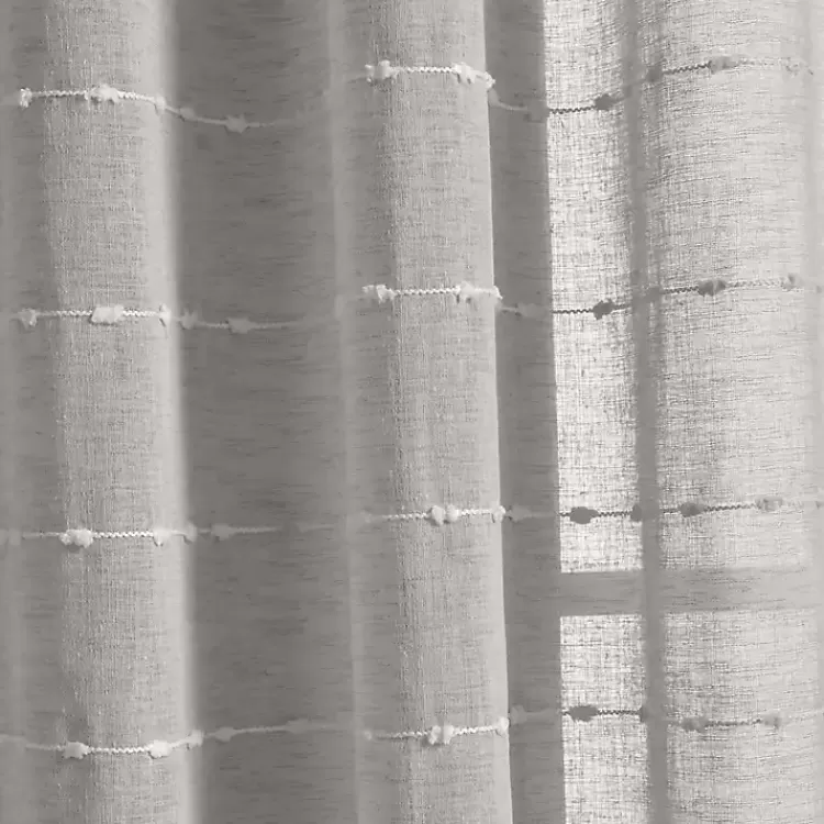 sheer_gray_textured_curtain_panel_set__in_2.webp Sheer Textured Curtain Panel Set, 84 in.>Kirklands Home Store