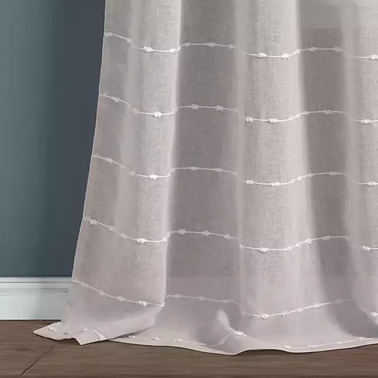 sheer_gray_textured_curtain_panel_set__in_3.webp Sheer Textured Curtain Panel Set, 84 in.>Kirklands Home Store