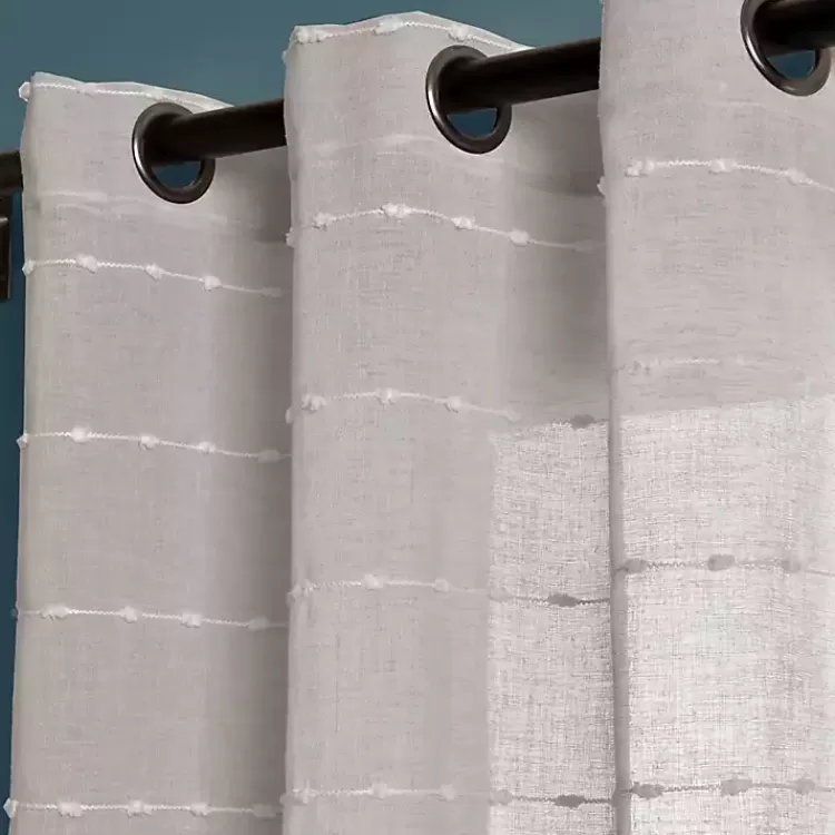 sheer_gray_textured_curtain_panel_set__in_4.webp Sheer Textured Curtain Panel Set, 84 in.>Kirklands Home Store