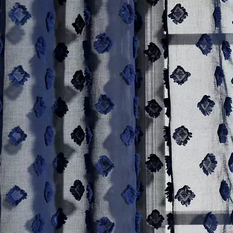 sheer_navy_dotted_curtain_panel_set__in_2.webp Sheer Navy Dotted Curtain Panel Set, 84 in.>Kirklands Home Discount