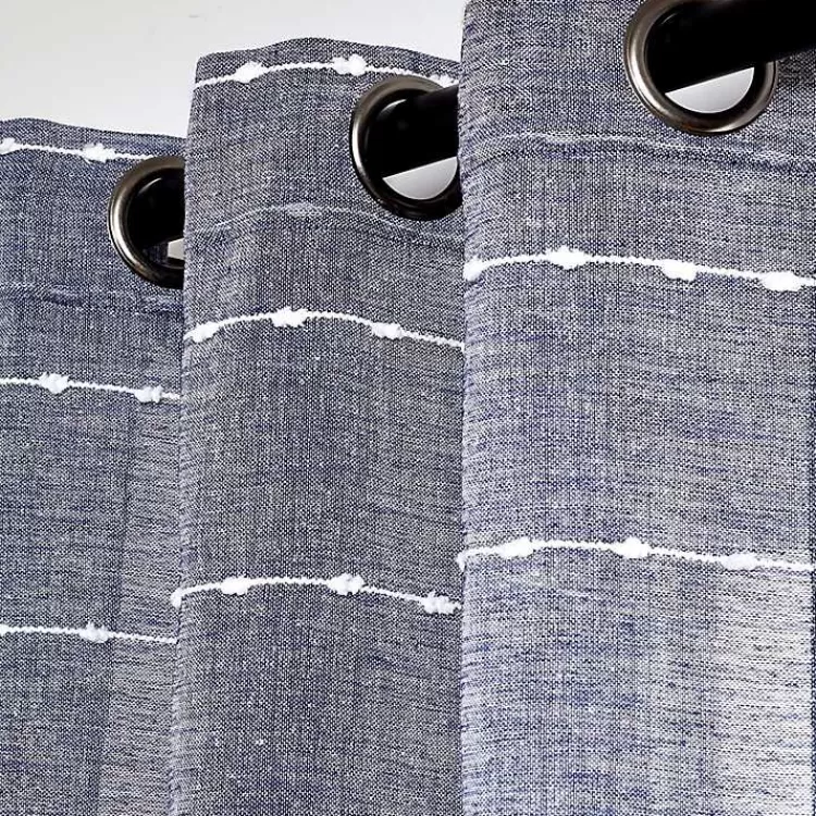 sheer_navy_striped_curtain_panel_set__in_5.webp Sheer Navy Striped Curtain Panel Set, 95 in.>Kirklands Home Cheap
