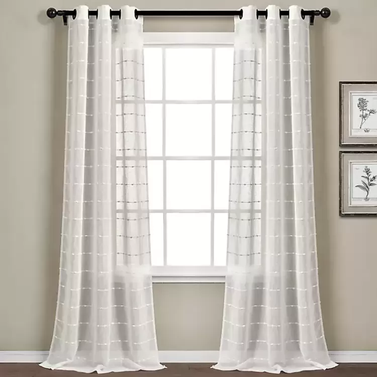 Sheer Textured Curtain Panel Set, 84 in>Kirklands Home Cheap