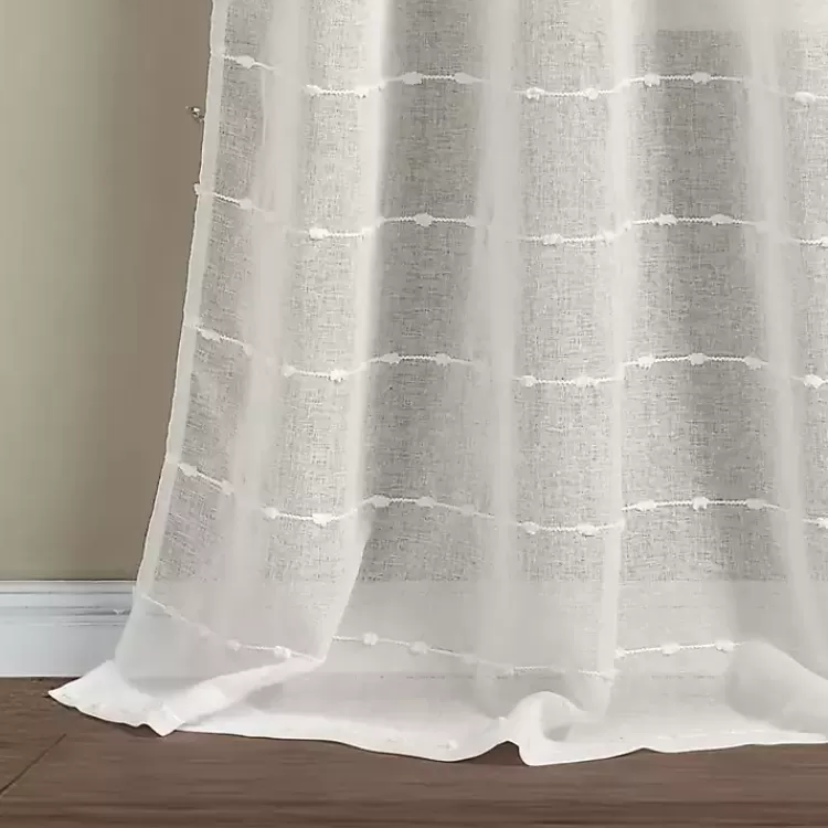 sheer_white_textured_curtain_panel_set__in_3.webp Sheer Textured Curtain Panel Set, 84 in>Kirklands Home Cheap
