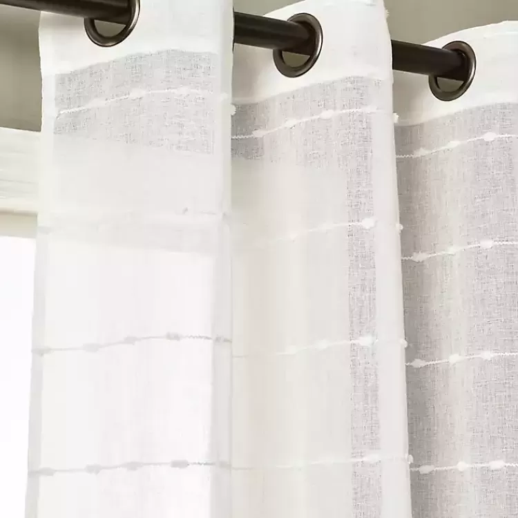 sheer_white_textured_curtain_panel_set__in_4.webp Sheer Textured Curtain Panel Set, 84 in>Kirklands Home Cheap