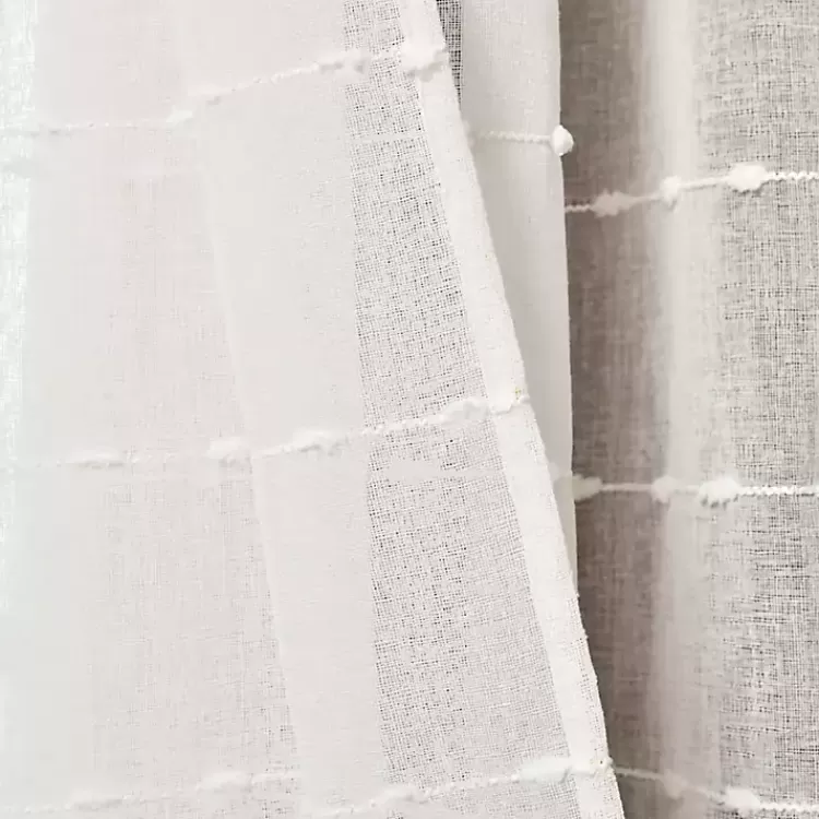 sheer_white_textured_curtain_panel_set__in_6.webp Sheer Textured Curtain Panel Set, 84 in>Kirklands Home Cheap
