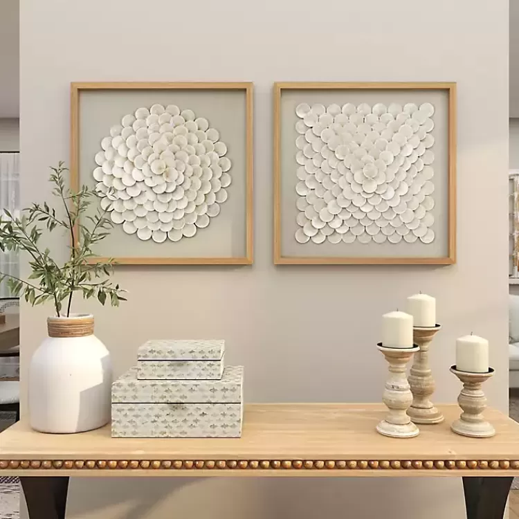 shell_design_shadow_box_pc_wall_art_2.webp Shell Design Shadow Box 2-pc. Wall Art>Kirklands Home Outlet