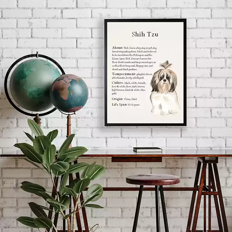 Shih Tzu Facts Framed Wall Plaque>Kirklands Home Cheap
