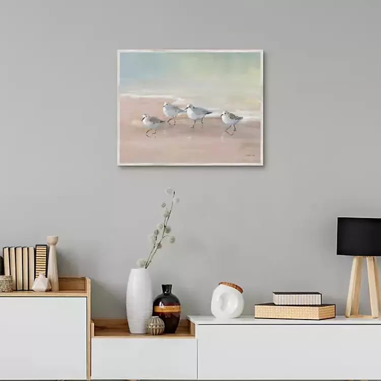 Shorebirds on the Sand Framed Canvas Art Print>Kirklands Home Online