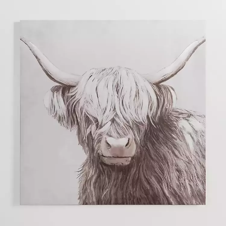 Shy Highland Cow Canvas Art Print>Kirklands Home Outlet