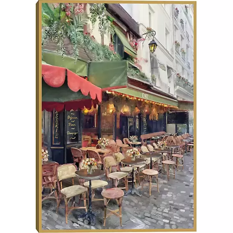Sidewalk Cafe Framed Canvas Art Print>Kirklands Home Hot