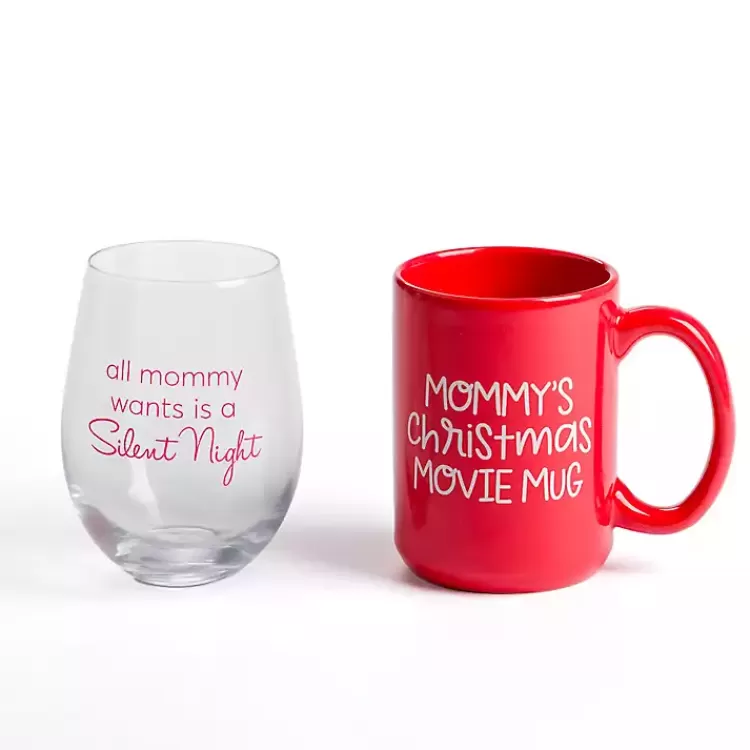 Silent Night 2-pc. Mug & Wine Glass Set>Kirklands Home Cheap