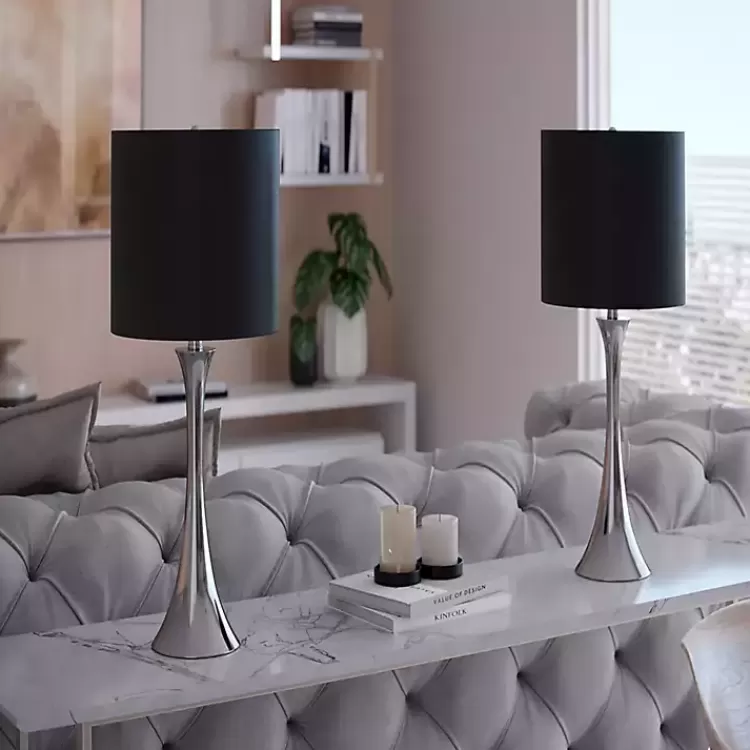 Silver and Tapered Table Lamps, Set of 2>Kirklands Home Outlet