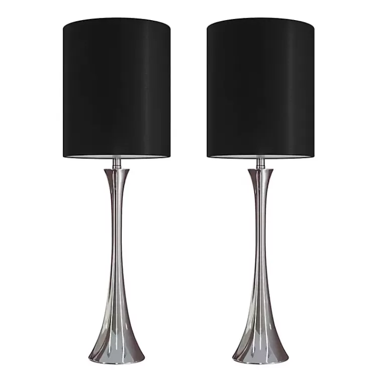 Silver and Tapered Table Lamps, Set of 2>Kirklands Home Outlet