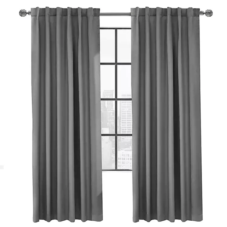 Silver Baxter Blackout Curtain Panel, 84 in.>Kirklands Home Cheap