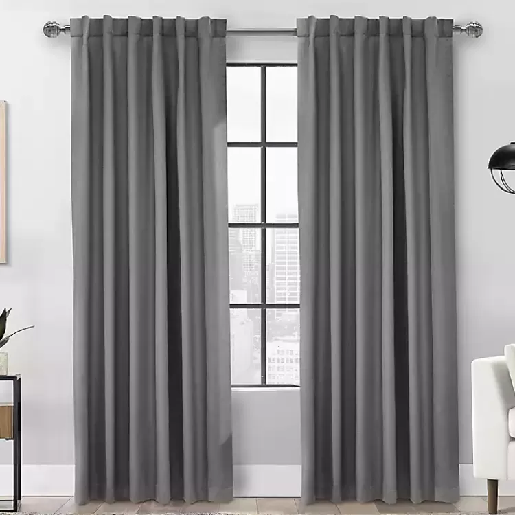 Silver Baxter Blackout Curtain Panel, 84 in.>Kirklands Home Cheap