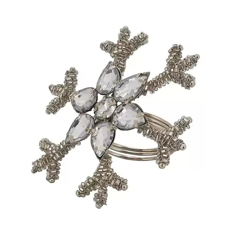 Beaded Snowflake Napkin Rings, Set of 4>Kirklands Home Cheap