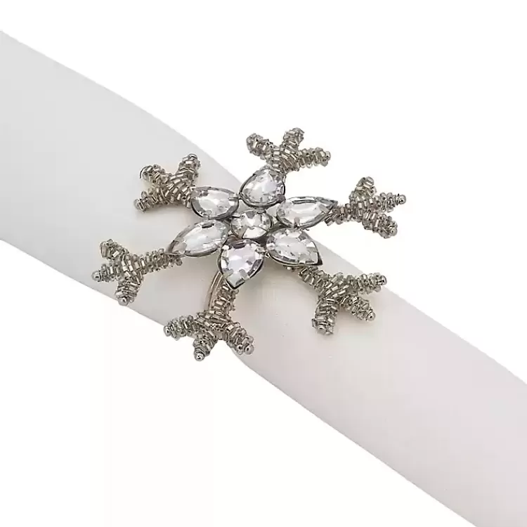 silver_beaded_snowflake_napkin_rings_set_of__2.webp Beaded Snowflake Napkin Rings, Set of 4>Kirklands Home Cheap