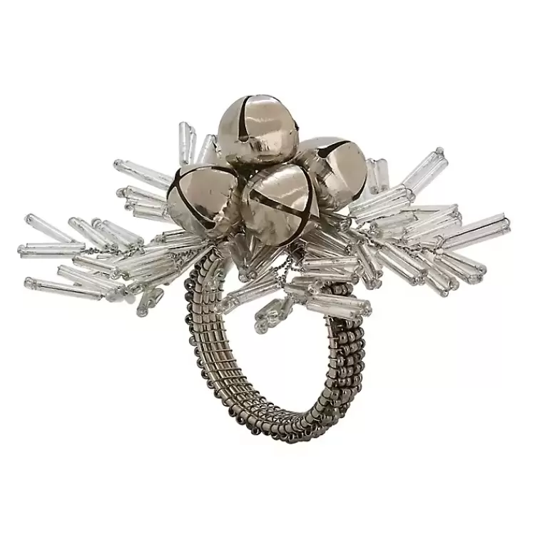 Bells and Holly Napkin Rings, Set of 4>Kirklands Home Shop