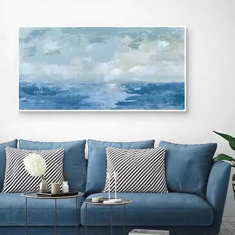 silver_blue_sea_framed_canvas_art_print_3.webp Silver Sea Framed Canvas Art Print>Kirklands Home Outlet