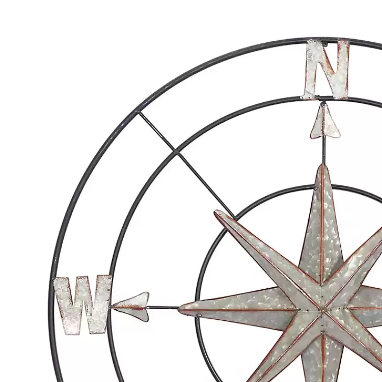 silver_compass_rose_outdoor_plaque_3.webp Compass Rose Outdoor Plaque>Kirklands Home Hot