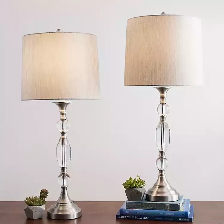 Silver Crystal Table Lamp, Set of 2>Kirklands Home Cheap