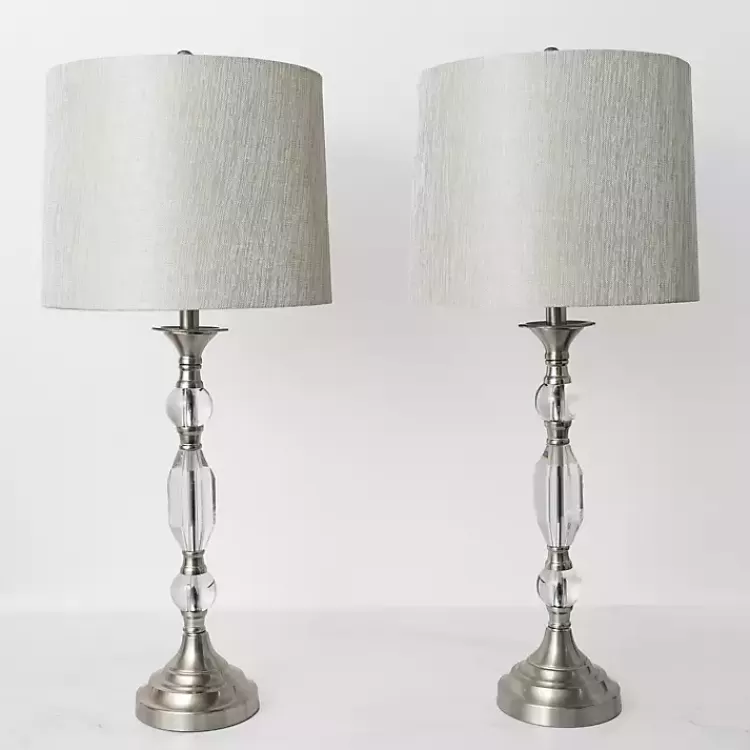 Silver Crystal Table Lamp, Set of 2>Kirklands Home Cheap