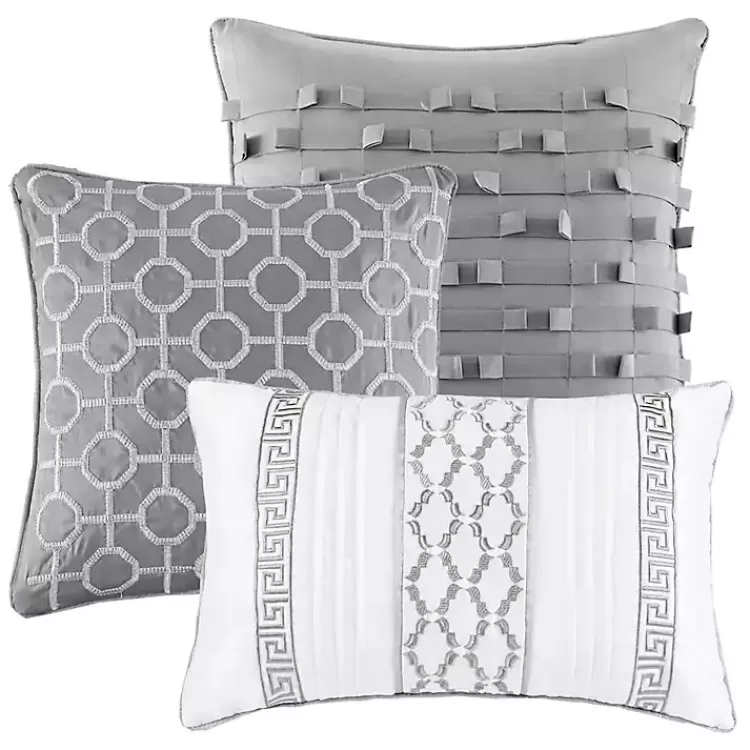 silver_geometric_stripes_pc_king_comforter_set_5.webp Silver Geometric Stripes 7-pc. King Comforter Set>Kirklands Home Online